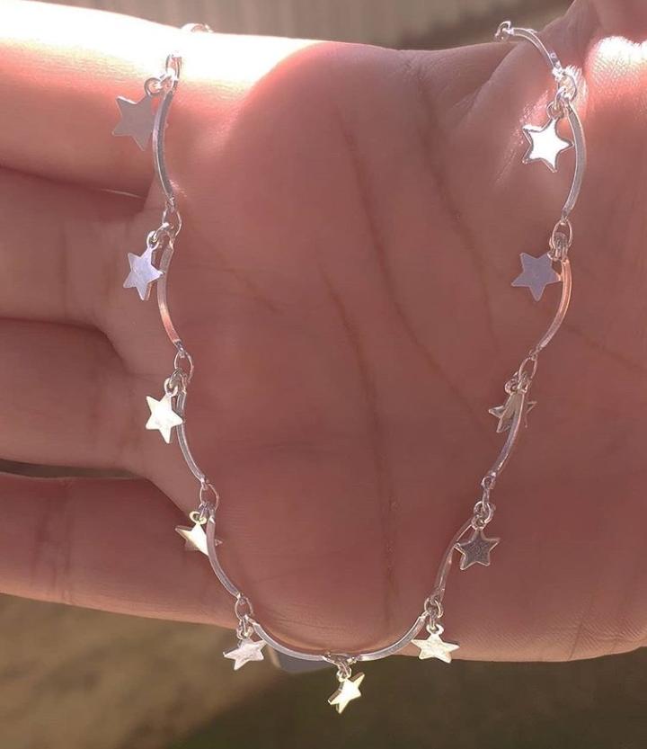 CHOKER ESTRELA 37 CM COM EXTENSOR DE 5 CM CHEGANDO A MEDIR 42 CM