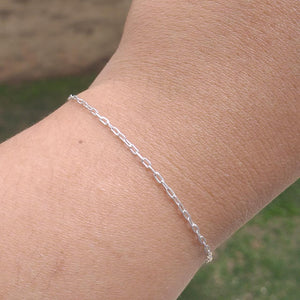PULSEIRA ELO  FINA EM PRATA