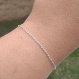 PULSEIRA ELO  FINA EM PRATA