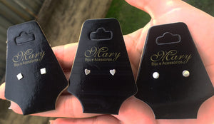 Trio de brincos prata